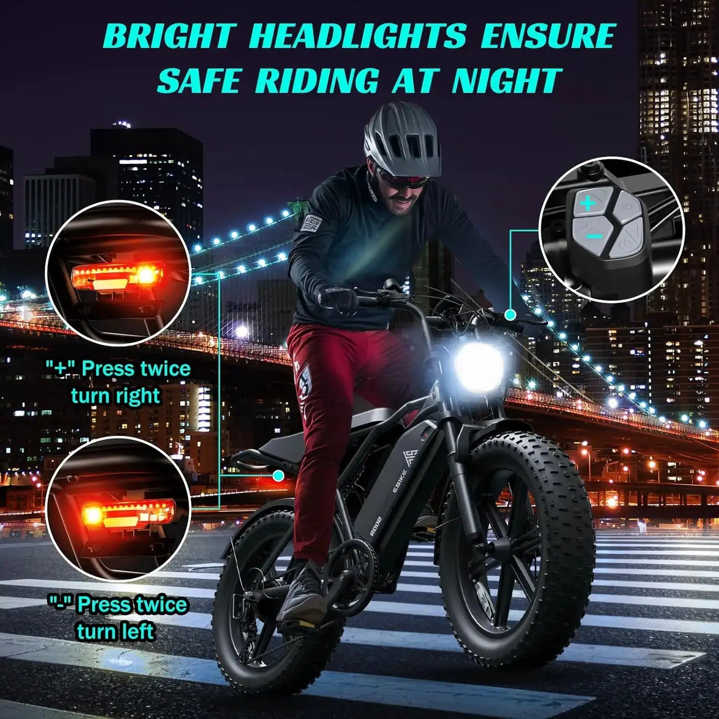 TST R002S 1500W Electric Fat Bike 20 Inch All Terrain EQ Pro by Beastly Survival Outlet