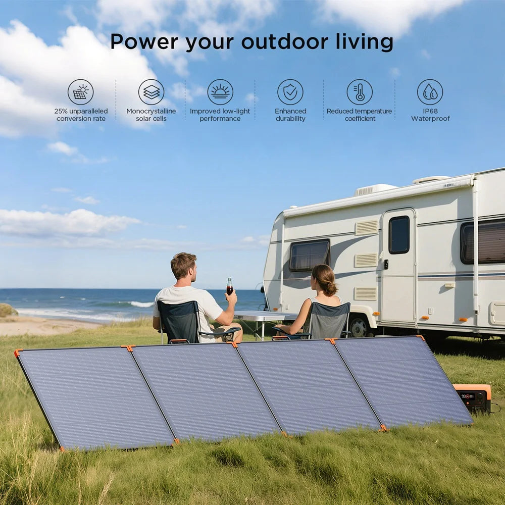 ZOUPW 400W Portable Solar Panel N Type 16BB Highly Efficient