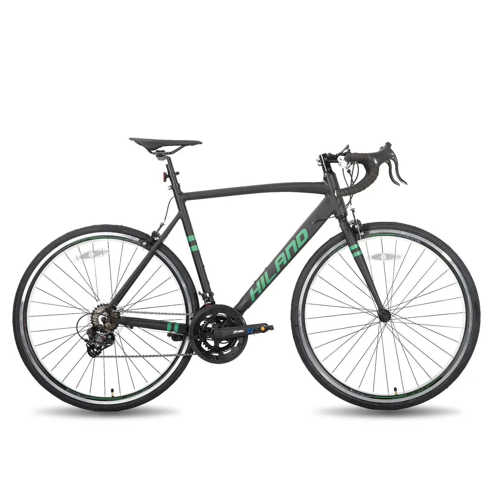Hiland Aluminum Road Bike,Shimano 14 Speeds, 53/57cm Frame, Racing Bike for Men Mens Racing Bike by Beastly Survival Outlet