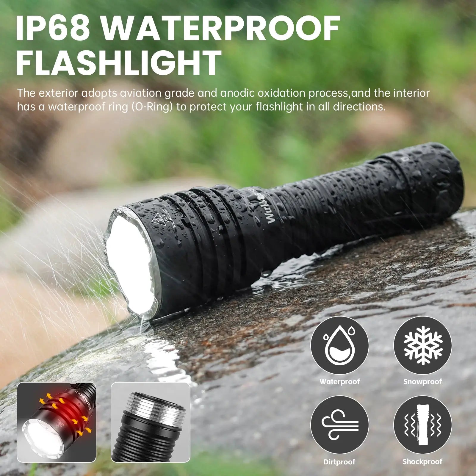 Wurkkos TS23 5000LM LED Flashlight XHP70.3 HI 21700 IPX8 V2 by Beastly Survival Outlet