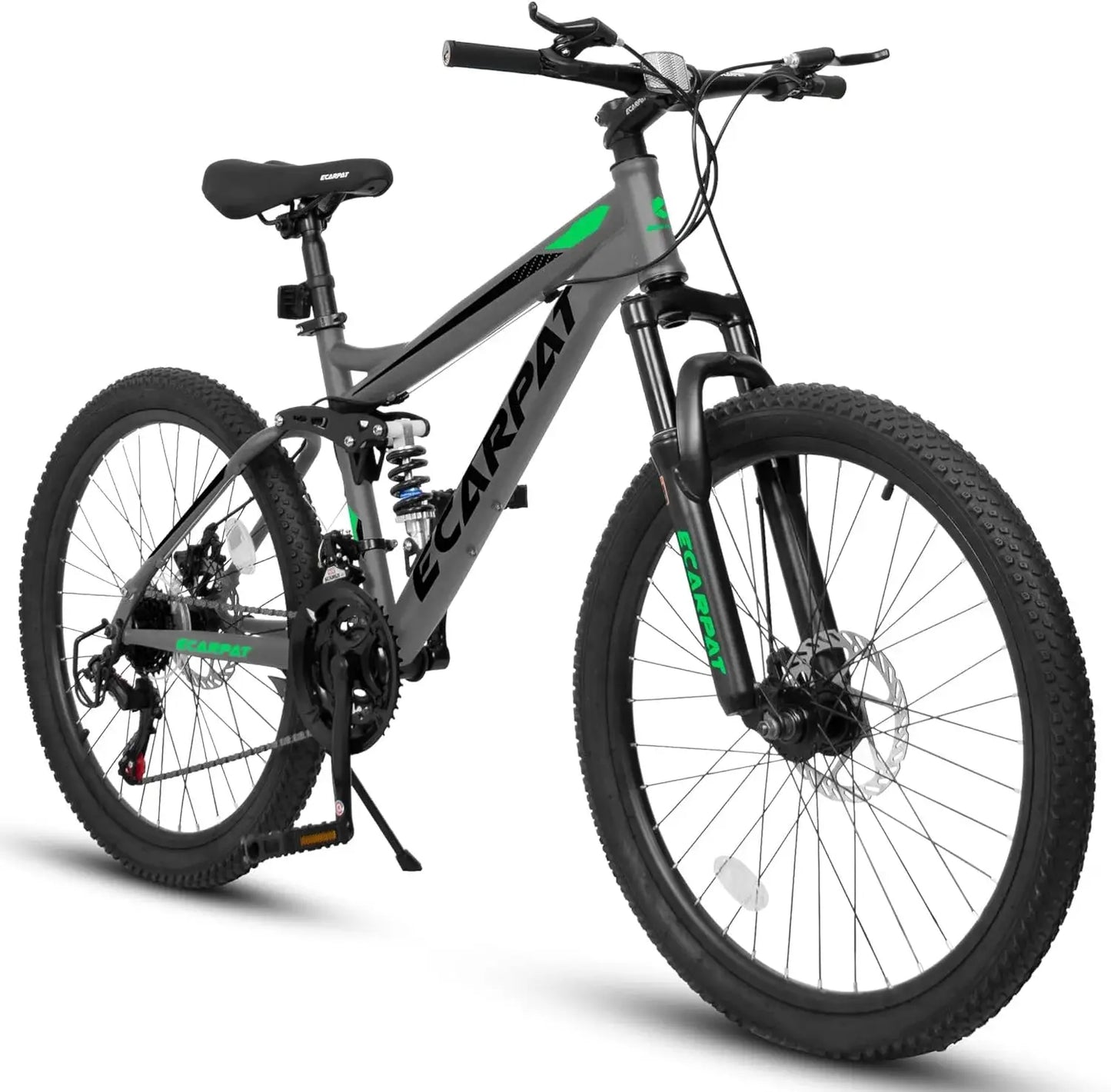 Ecarpat Dual Full Suspension Mountain Bike 24/26/27.5 Inch, Mens Women Teenagers Boy Girl Mountain Bike, 21-Speed Disc Bicycles by Beastly Survival Outlet