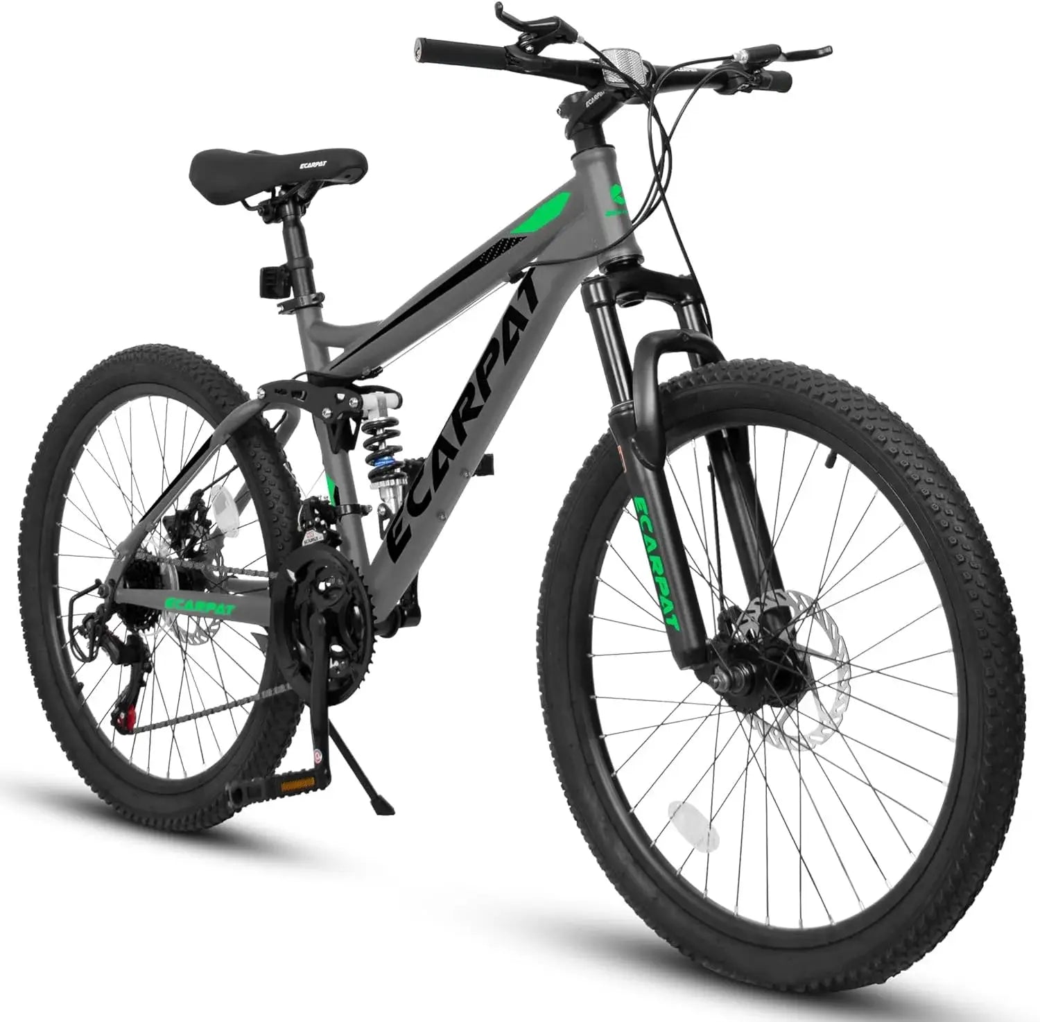 Ecarpat Dual Full Suspension Mountain Bike 24/26/27.5 Inch, Mens Women Teenagers Boy Girl Mountain Bike, 21-Speed Disc Bicycles by Beastly Survival Outlet