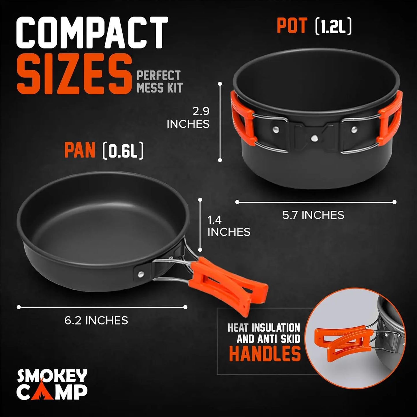 All In One Camping Cookware Mess Kit With Stove And Pots Set
