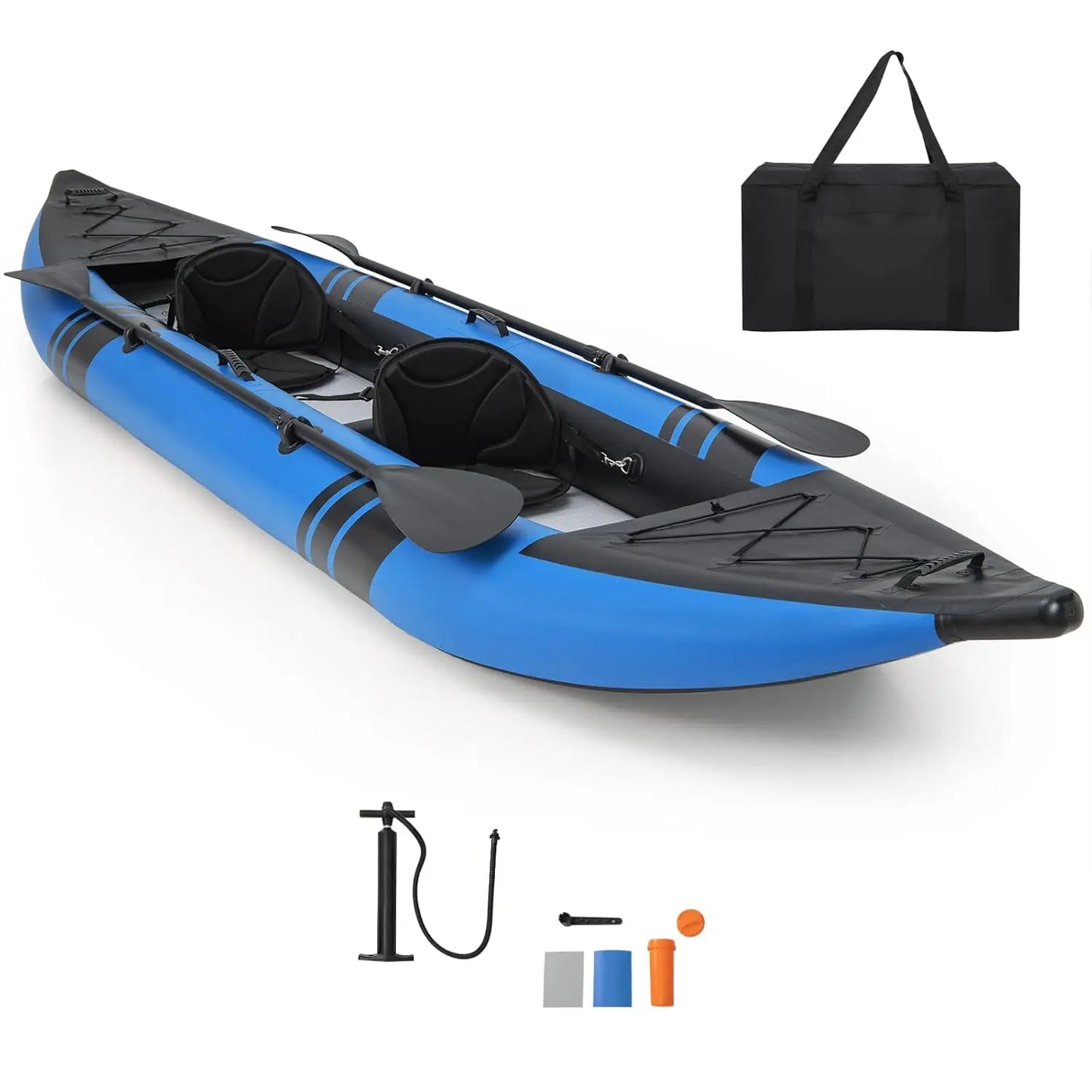 Beastly 12.5ft Inflatable Tandem Kayak Triple Chamber Safety
