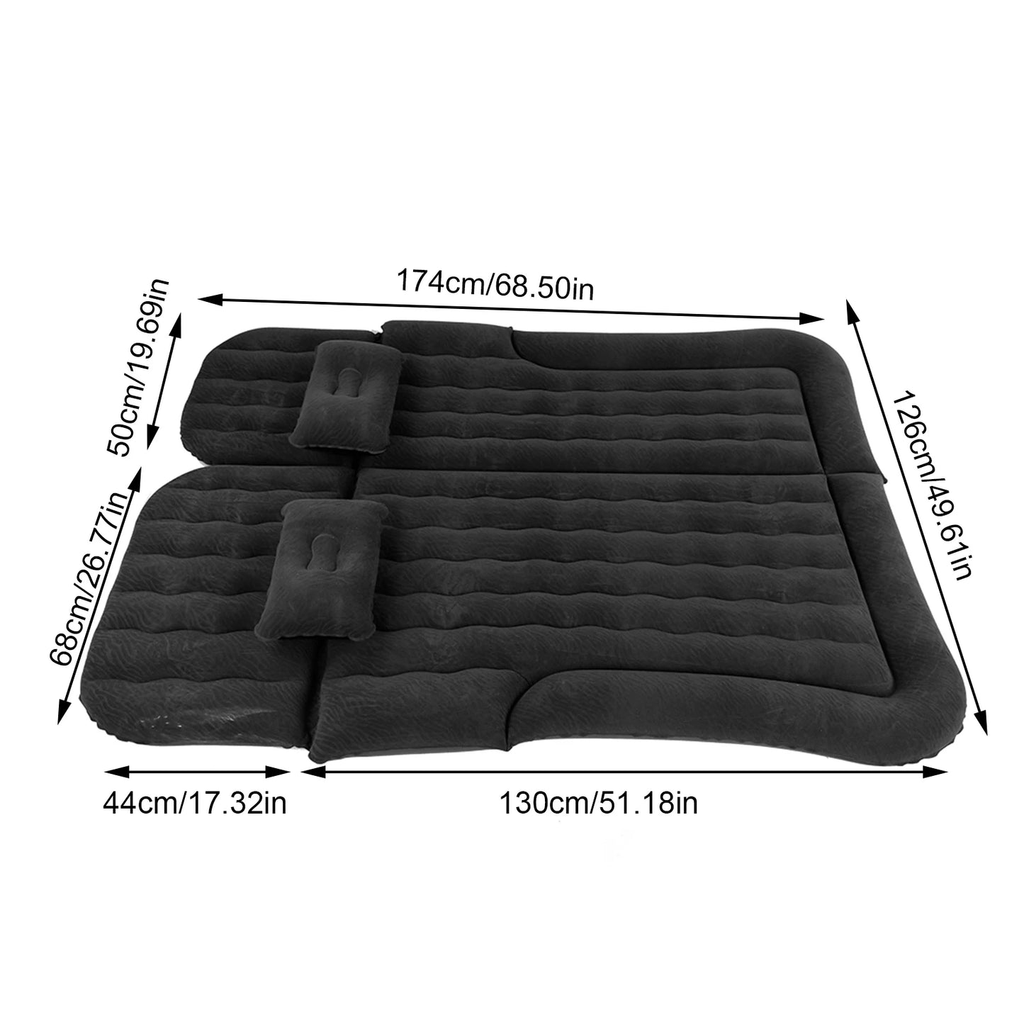 2 In 1 Inflatable Cars Travel Bed With Pumps For SUV Comfort
