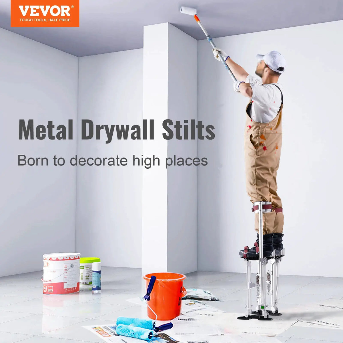 SucceBuy Drywall Stilts 18''/36''Adjustable Aluminum Tool Stilts with Protective Knee Pads Non-Slip Work Stilts for Home by Beastly Survival Outlet SucceBuy Drywall Stilts 18''/36''Adjustable Aluminum Tool Stilts with Protective Knee Pads Non-Slip Work Stilts for Home Beastly Survival Outlet