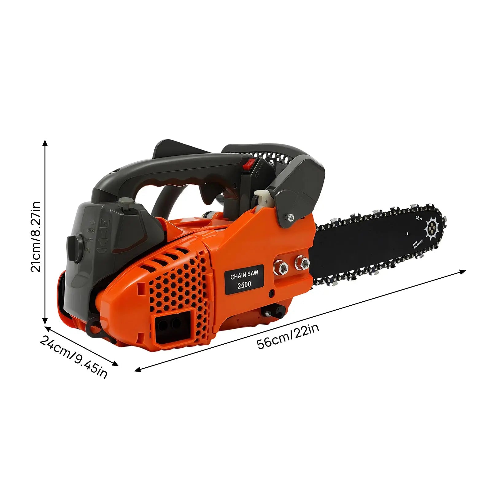 25.4cc 2-Cycle Gas Powered Chainsaw 11.8-inch Guide Bar 900W Power Chain Saws Tree Cutting Trimming Log 1.22hp by Beastly Survival Outlet