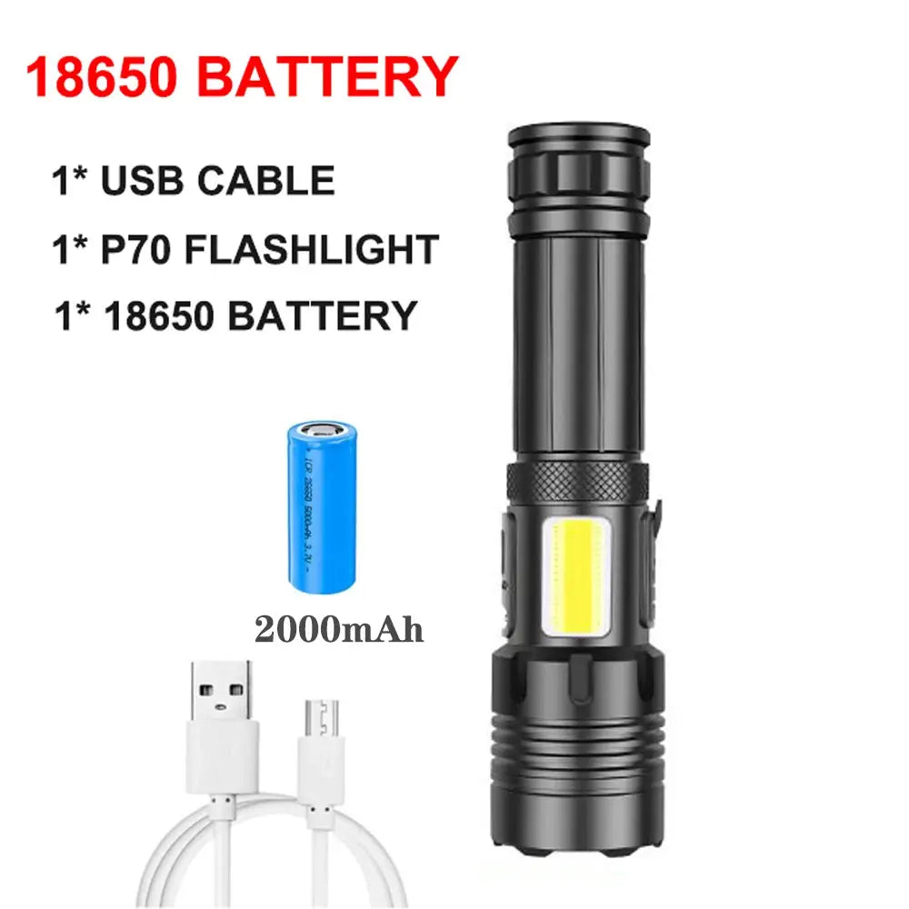Rechargeable Flashlight Floodlight Tactical Lumens Led Torch by Beastly Survival Outlet