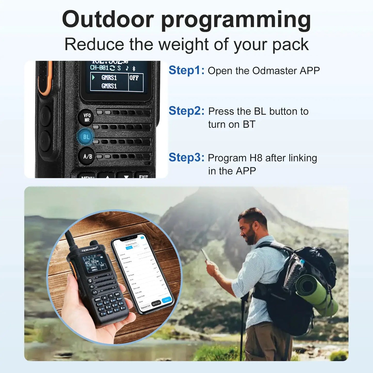 2nd Gen TIDRADIO TD-H8 10W Profession Walkie Talkie Long Range Emergency Radio Portable Two Way Radio Receiver Search Repeaters by Beastly Survival Outlet