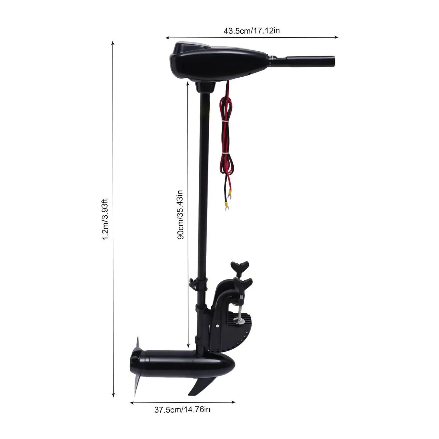 12V 1.2HP 80LB Thrust Trolling Motor Outboard Manual Control by Beastly Survival Outlet