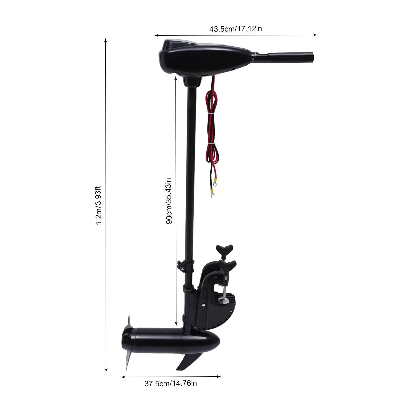 12V 1.2HP 80LB Thrust Trolling Motor Outboard Manual Control by Beastly Survival Outlet