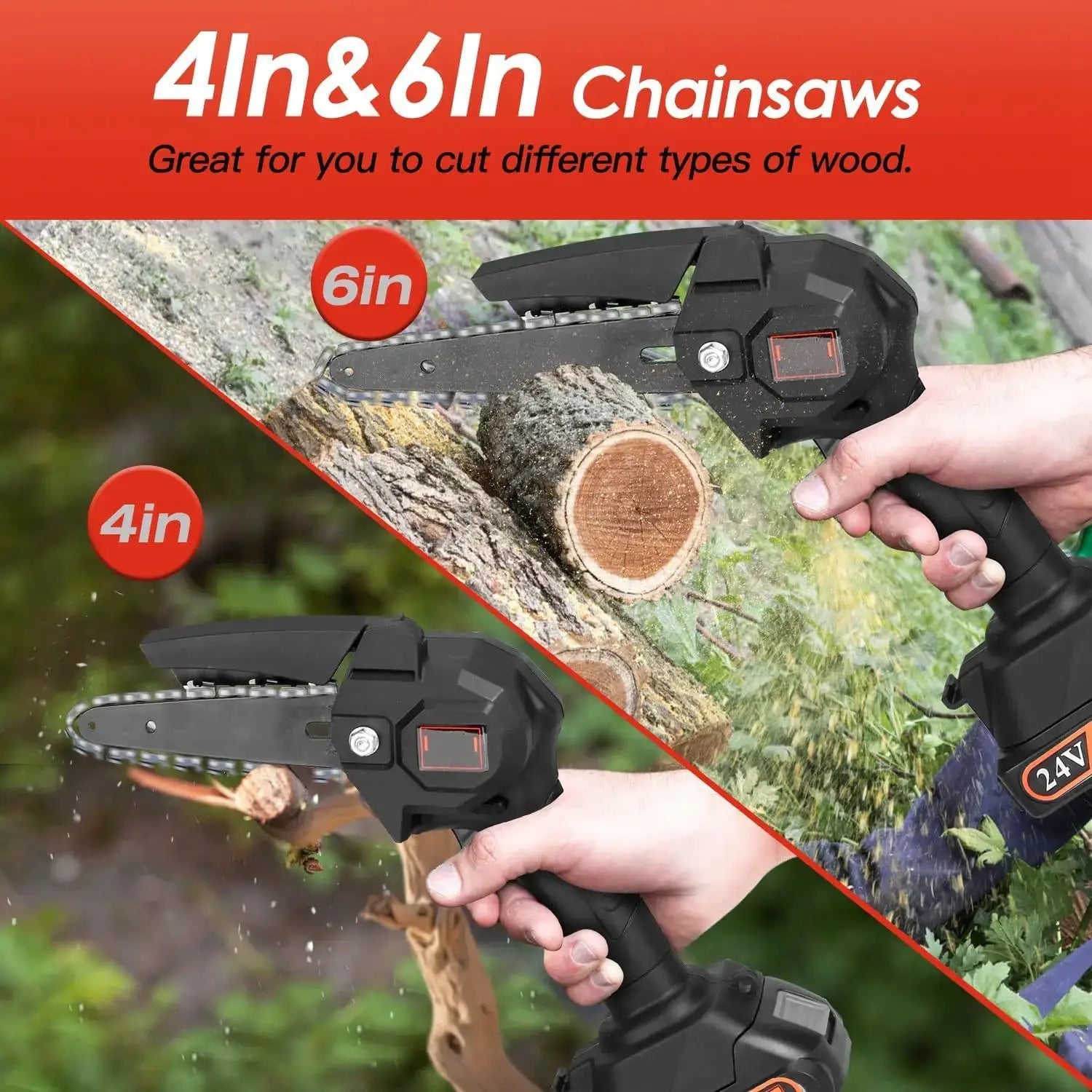 High-branch Handheld Saw Mini Electric Rechargeable Lithium Battery Single-hand Saw Pruning Felling 2-in-1 Cordless Pole Saw by Beastly Survival Outlet