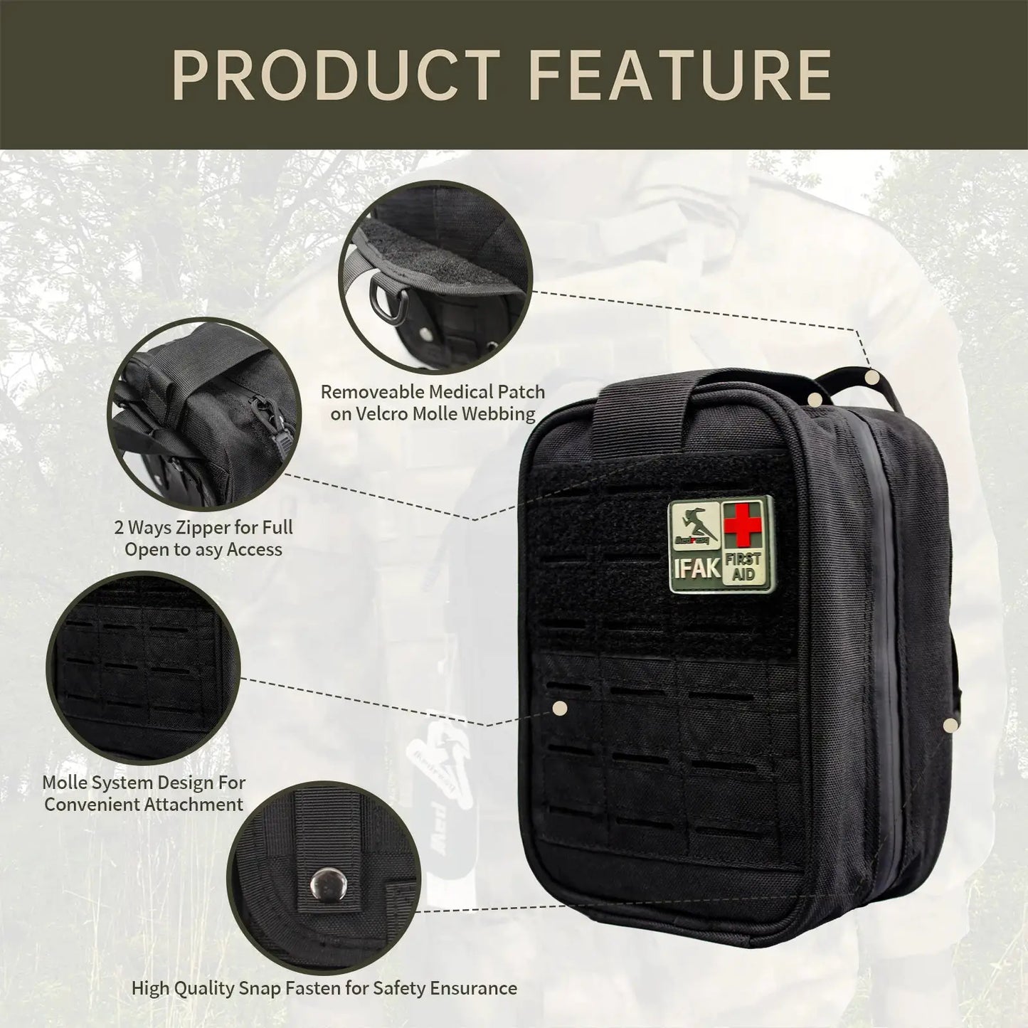 Medresq IFAK First Aid Kit – Emergency Bleeding Control & Survival Gear for Car, Home, Travel, Camping, Hiking & Outdoor by Beastly Survival Outlet