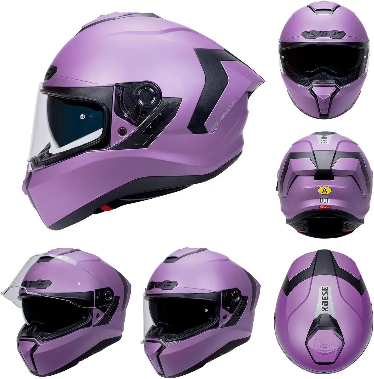 Large Dual Visor Full Face Motorcycle Helmet for Adults and Youth