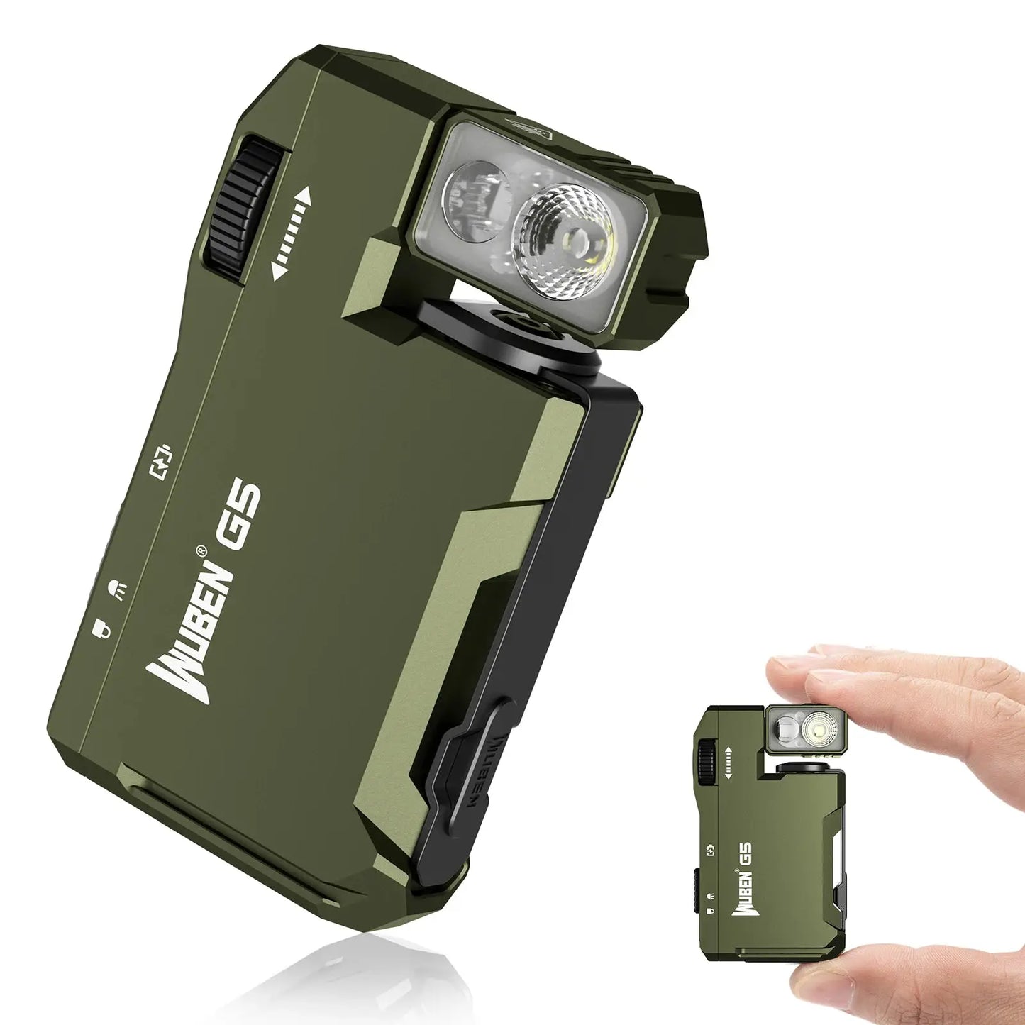 Wuben G5 Rechargeable EDC Flashlight 400 Lumens Dual RGB LED by Beastly Survival Outlet