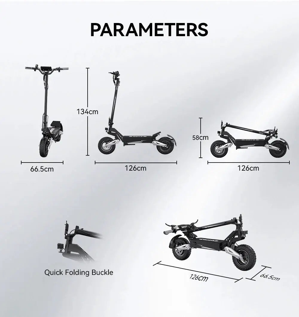 OOTD T10 Adult Foldable Electric Scooter, Max 900W Motor & 18Ah Battery, 45-60km Range, 11 Inch All-Terrain by Beastly Survival Outlet