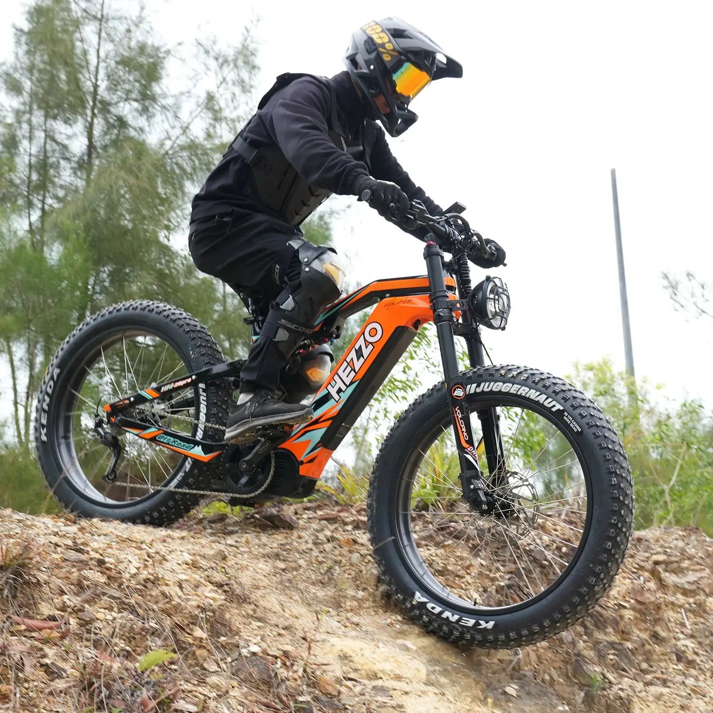 HEZZO Carbon Ebike K9 All-Terrain Fat Tire 52V 1000W BAFANG M20 Middrive Electric Bike 160Nm Powerful Electric Bike Hydraulic Suspension & Seat Post 21Ah 63Miles Long Range 26X4.8Inche Electric Bicycle by Beastly Survival Outlet