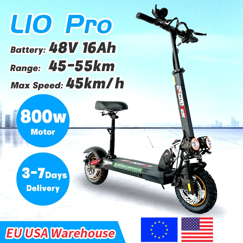 Emanba 800W Electric Scooter 48V Foldable Long Range 60km