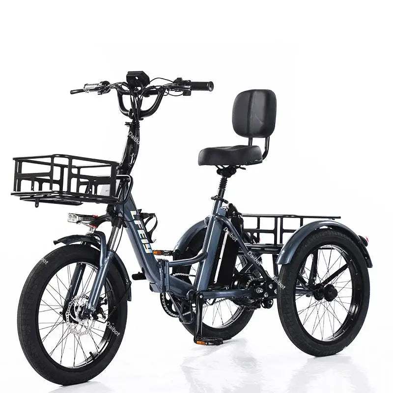 Foldable Electric Tricycle Cargo Adult Senior For Lithium Battery Removable Waterproof Anti-Theft 48V 3 Wheel Electric Bicycle by Beastly Survival Outlet