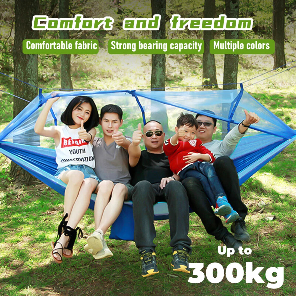 Camping Hammock With Mosquito Net 260 by 140cm Portable Camp