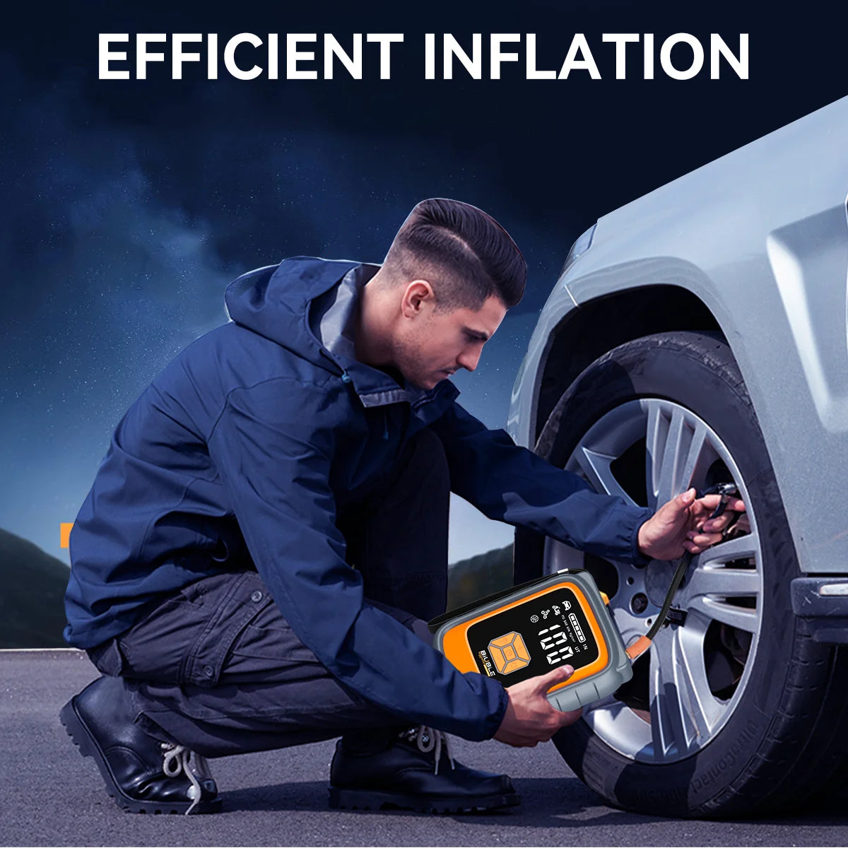 9000A Peak Jump Starter With 150PSI Air Compressor USBQC318W