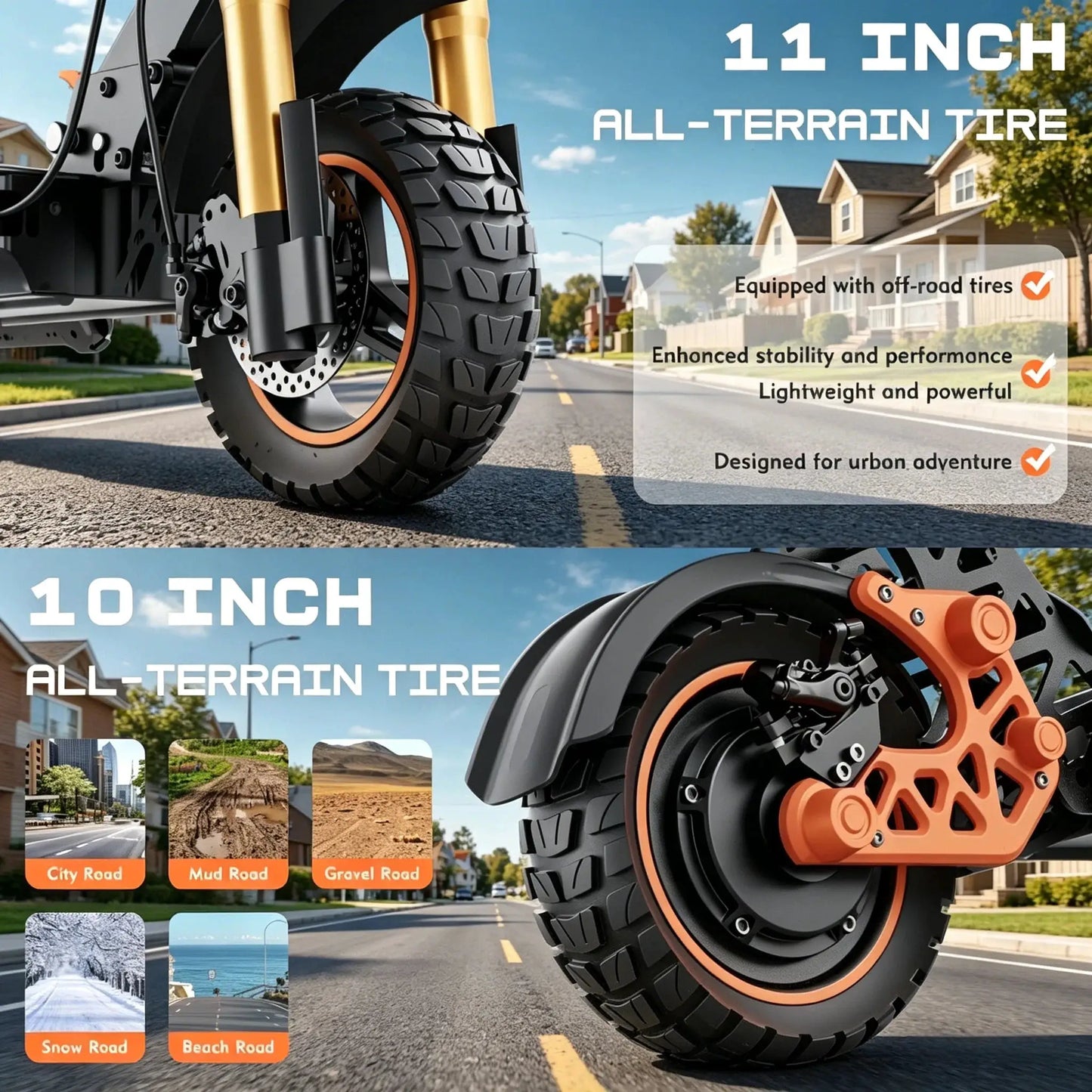 Electric Scooter with Seat for Adults, 1600W Motor, 48V 20.8Ah Battery, Up to 50 Miles Range, Foldable E Scooter with Storage Box, Off-Road Tires by Beastly Survival Outlet