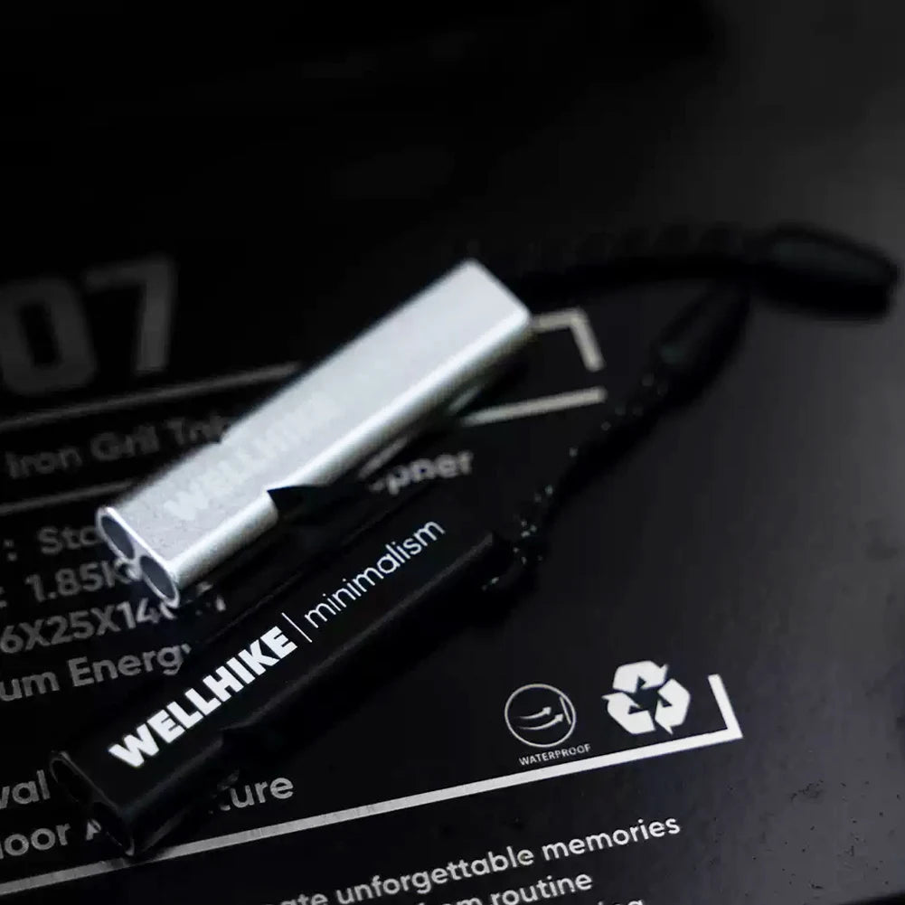 Double Tubes EDC Mini Whistle 120dB Outdoor Survival SOS