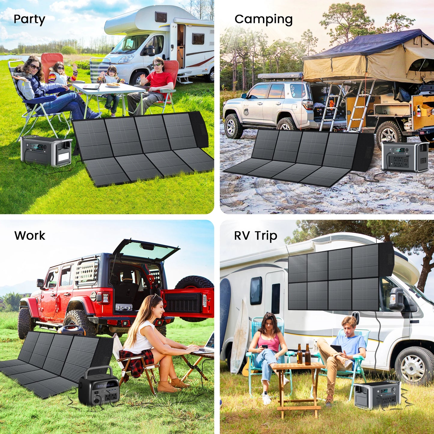 Ctolity 400W Foldable Solar Panel Kit for Camping Power Supply