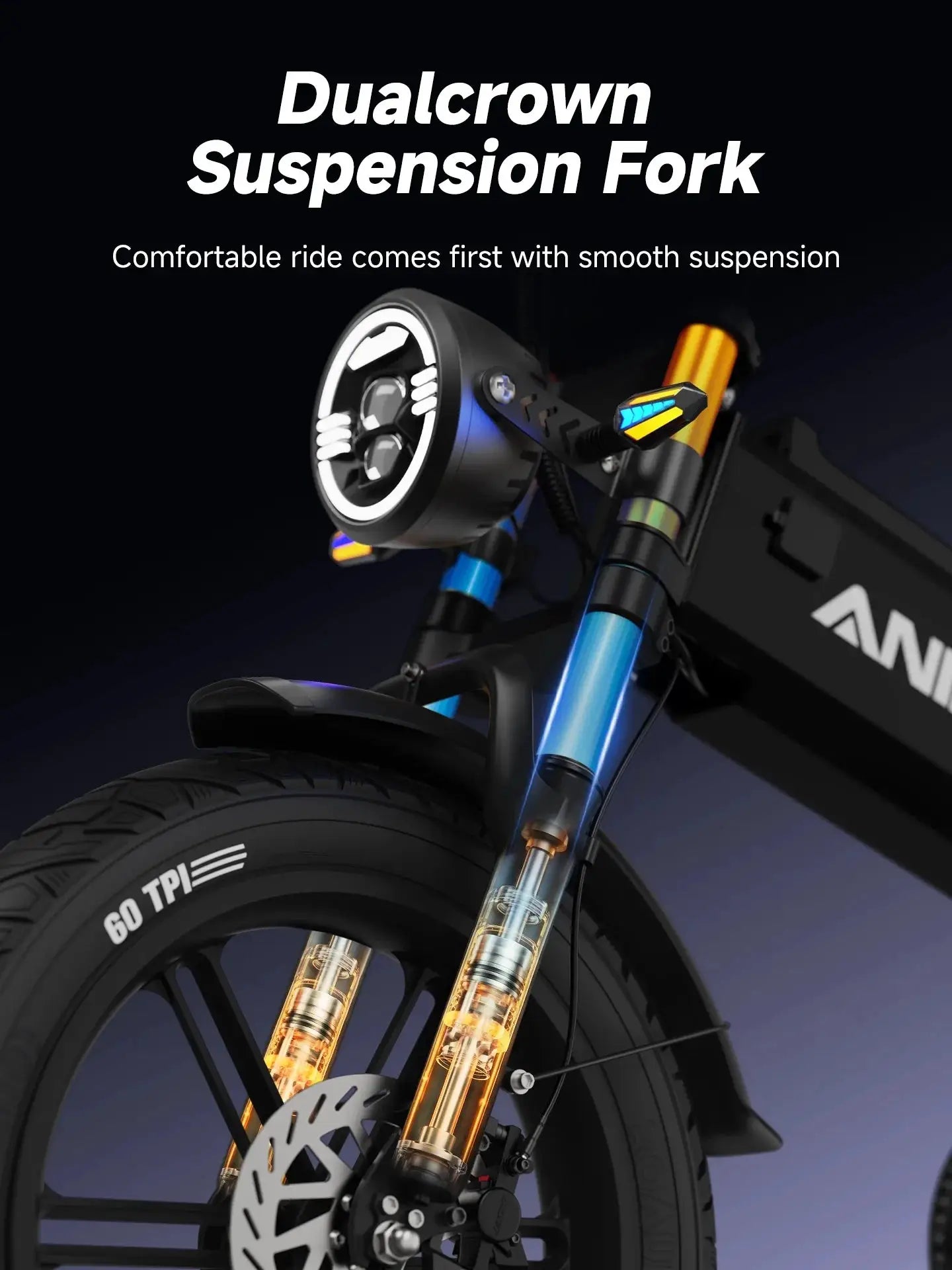 ANIIOKI Ebike A8 Pro Max Ultra eBikes 4000W Motor Electric Bicycle 60V Ebike for Adult Long Range Fat Tires 20"*4" by Beastly Survival Outlet