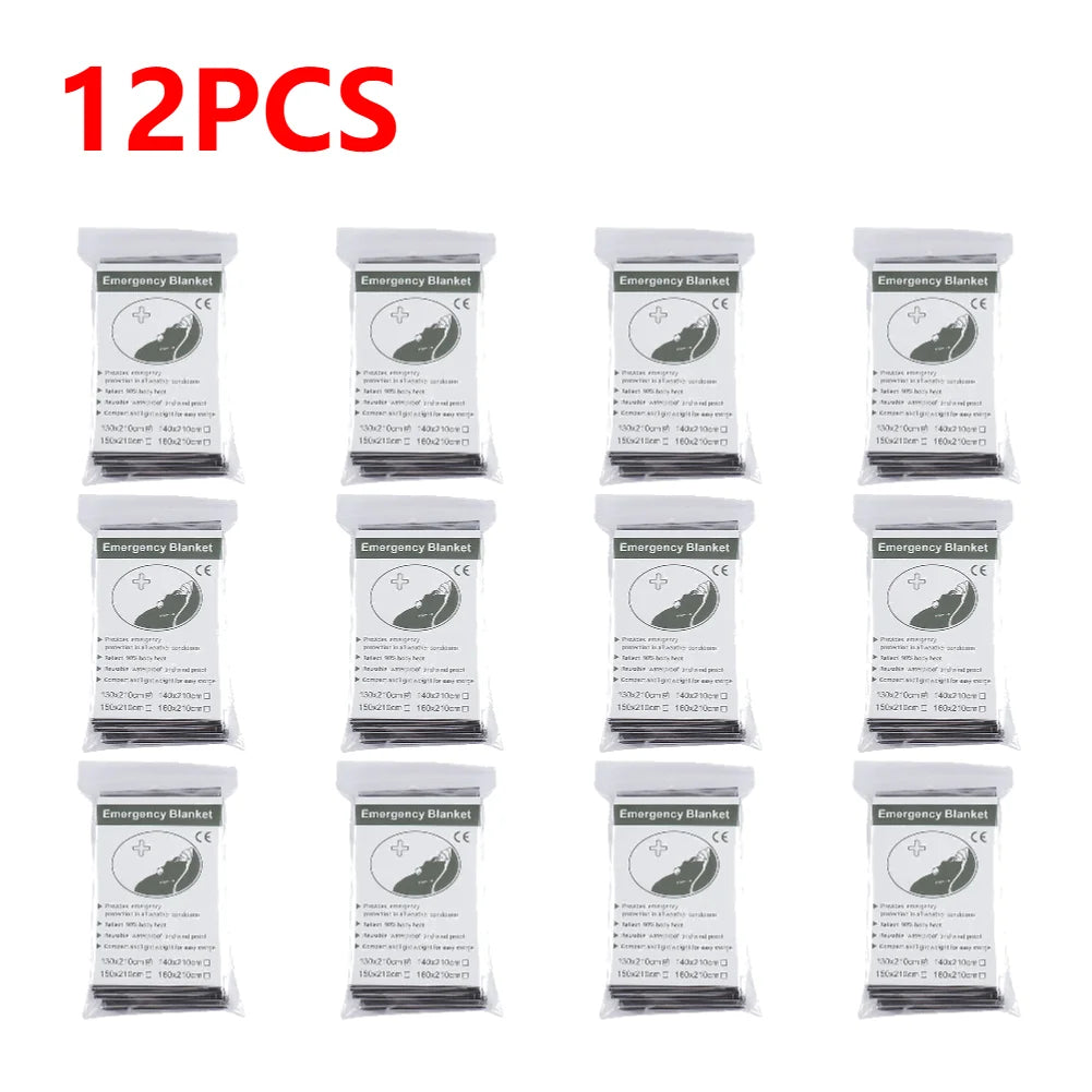 1-20pcs Emergency Mylar Thermal Blanket Foil Space Blanket Designed for NASA Body Warmer Outdoor First Aid Camping Hiking Travel by Beastly Survival Outlet