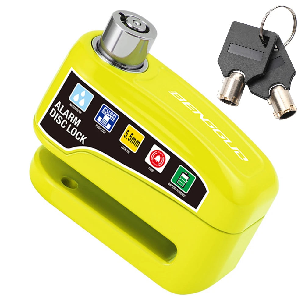 Motorcycle Disc Lock Alarm Padlock For Wheel Security System by Beastly Survival Outlet