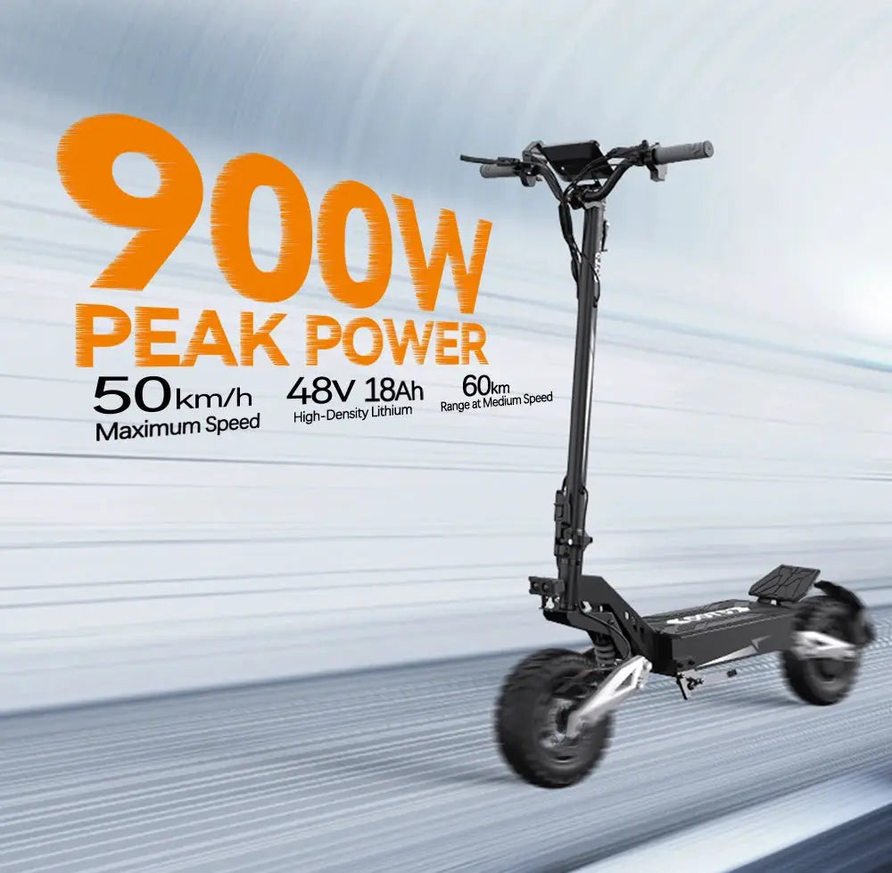 OOTD T10 Adult Foldable Electric Scooter, Max 900W Motor & 18Ah Battery, 45-60km Range, 11 Inch All-Terrain by Beastly Survival Outlet