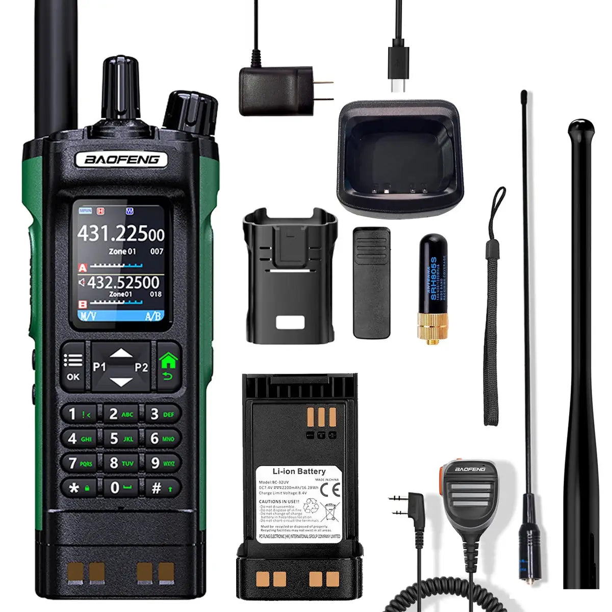 Baofeng DM32 Walkie Talkie DMR GPS 10W Multi Band Radio ProX by Beastly Survival Outlet