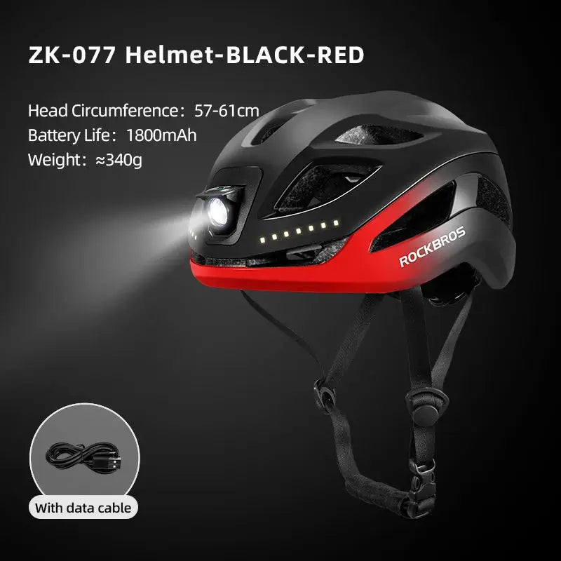 ROCKBROS Cycling Light Helmet Type-C Charging Electric LED Front Light Helmet Night Cycling Safety Helmet Bicycle Scooter Helmet by Beastly Survival Outlet ROCKBROS Cycling Light Helmet Type-C Charging Electric LED Front Light Helmet Night Cycling Safety Helmet Bicycle Scooter Helmet Beastly Survival Outlet