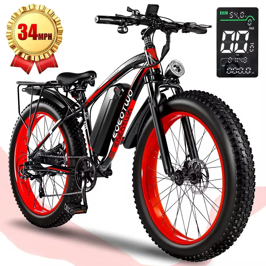 1500W Fat Tire Electric Bike 34MPH 48V 15Ah Aluminum MTB Pro by Beastly Survival Outlet