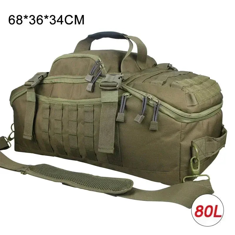 LQARMY 30L 45L 80L Sport Travel Bag Molle Tactical Backpack Gym Fitness Bag Large Duffle Bags for Camping Hunting Fishing by Beastly Survival Outlet