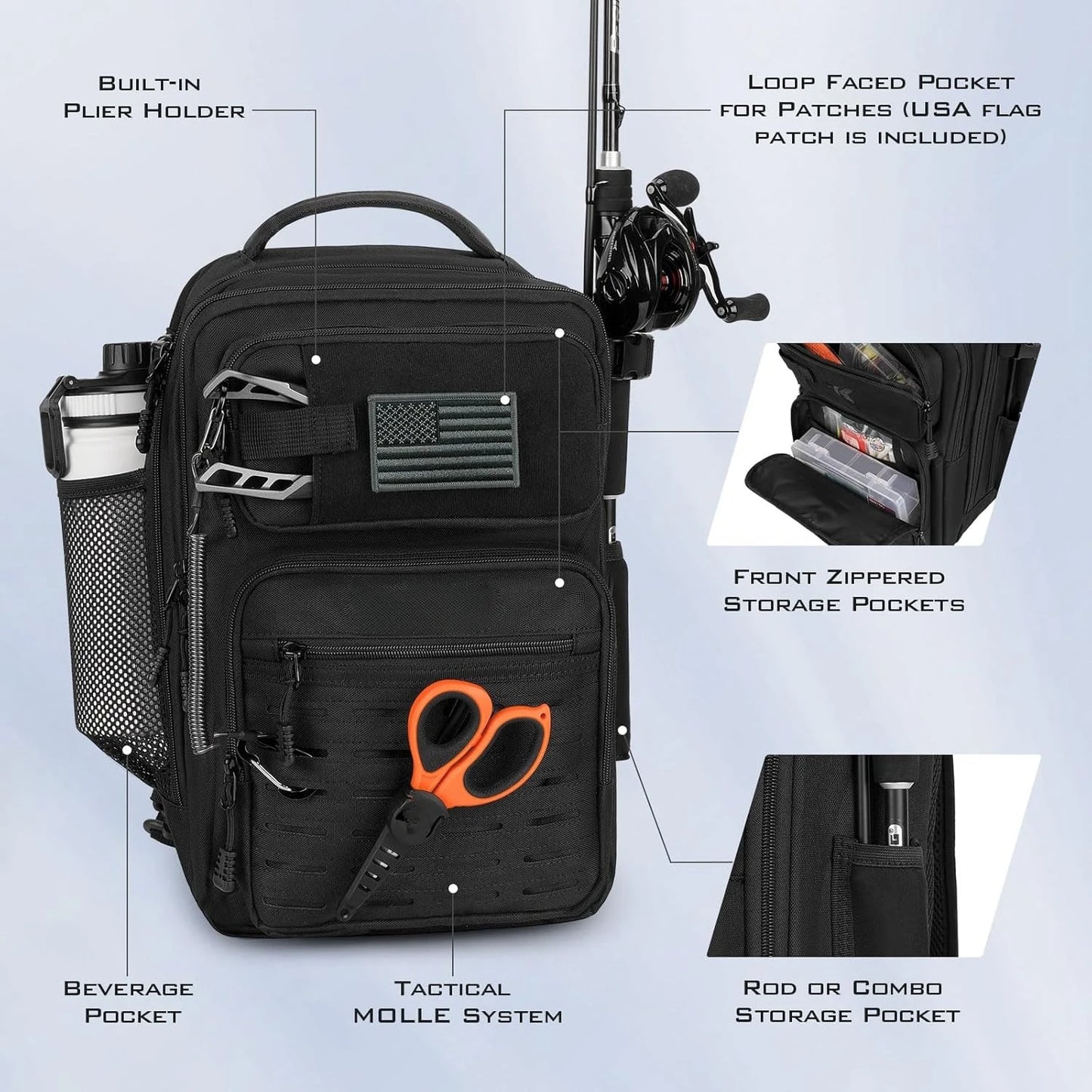 Tactical Fishing Sling Bag Lightweight Versatile Gear Storage