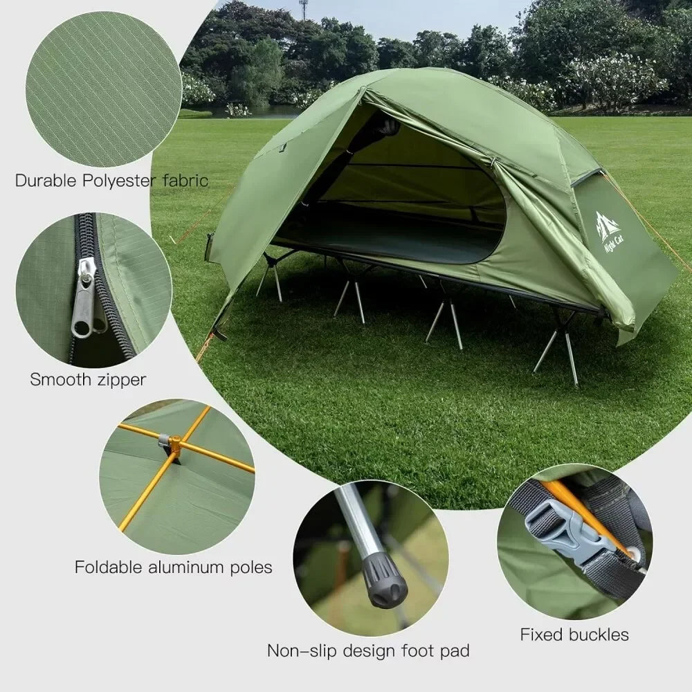 Night Cat Camping Cot Tent Waterproof 1 Person Bed Portable