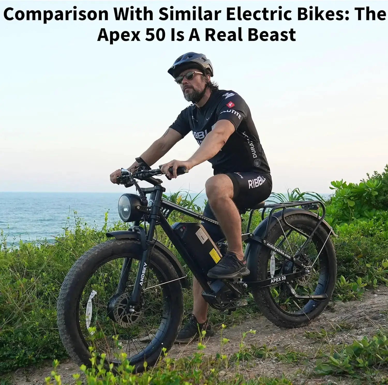 ANDSKY Apex 50 Electric Bicycle 3000W Dual-motor Power 35MPH Top Speed 48V/52V 25Ah Electric Bike Adults 26"x4" All Terrain Fat Tire Full Suspension Hydraulic Brakes City E-bike with 7-Speed Derailleur Gears by Beastly Survival Outlet