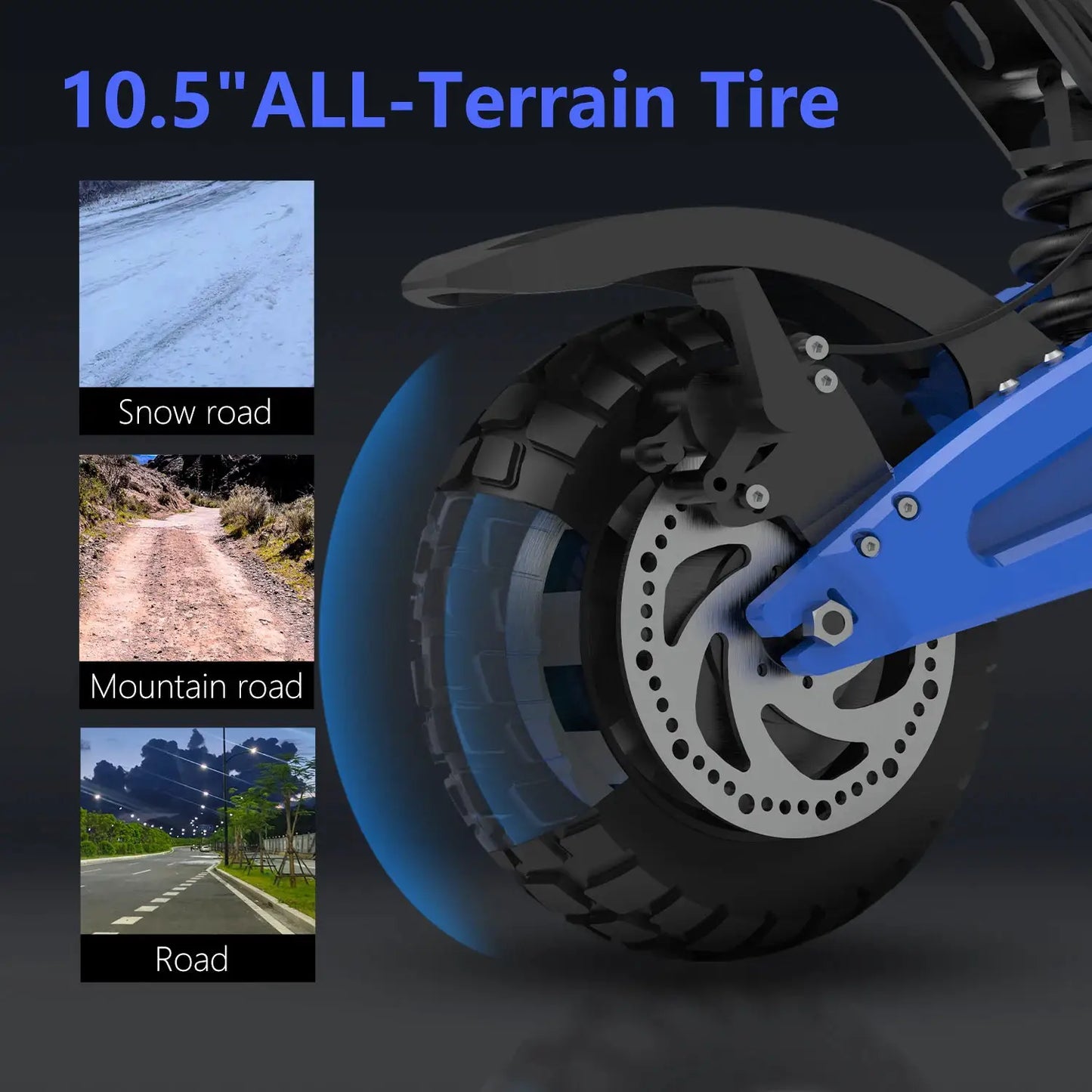 REDDYDY RD2 Electric Offroad Scooter 50MPH Max Speed 5000W Peak Dual Motors Adult Scooter 60V25Ah High Capacity Battery 55Miles Long Range 3-riding Modes 10.5" Off-Road Tires Dual Hydraulic Disc Brakes Dual Shock Absorbers NF by Beastly Survival Outlet