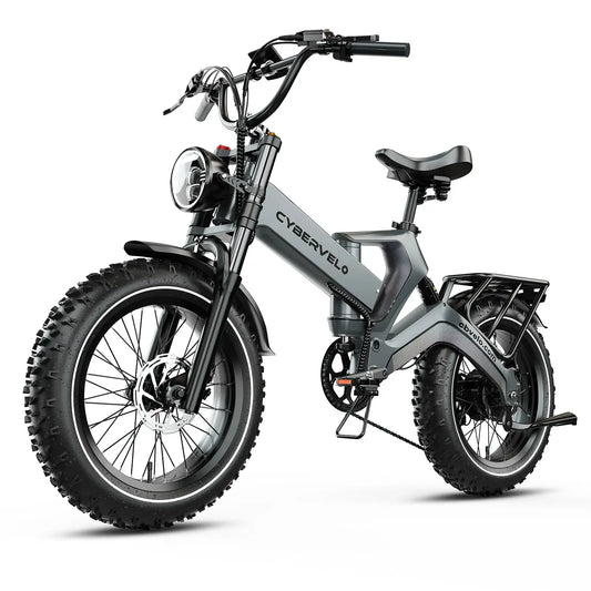 Cybervelo 20” Fat Tire 2000W Peak Motor Luxury Foldable Ebike 48V Removable Battery E Bicycle 35+ MPH 100+Miles Long Range EK6 by Beastly Survival Outlet Cybervelo 20” Fat Tire 2000W Peak Motor Luxury Foldable Ebike 48V Removable Battery E Bicycle 35+ MPH 100+Miles Long Range EK6 Beastly Survival Outlet