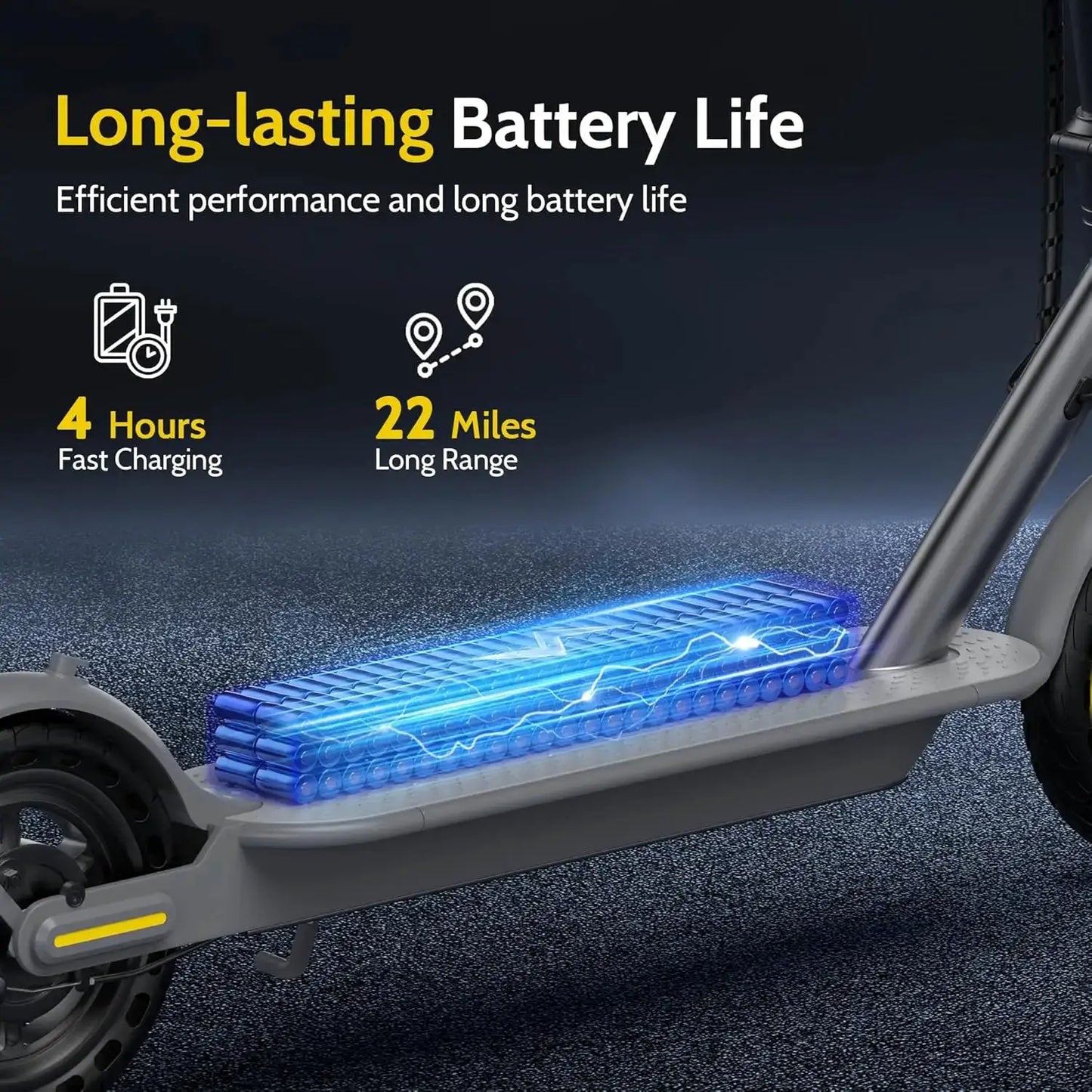 NAVIC T5 Electric Scooter 350W 19MPH APP Smart Control Scooter 8.5inch Solid tire Folding E-Scooter 22Miles Max Range for Adult by Beastly Survival Outlet