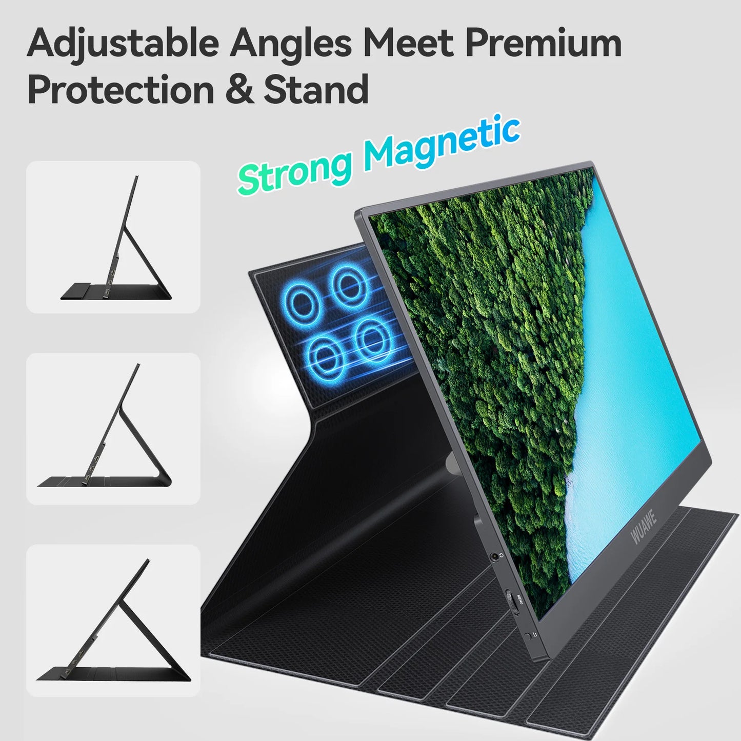 WUAWE 15.6 Inch Portable 1080p USB C HDMI Monitor Hdri Screen