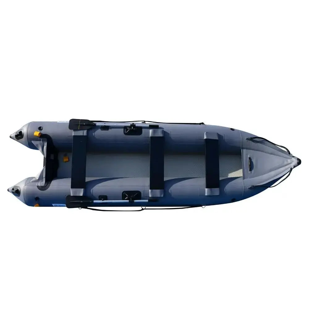 14.1ft Inflatable Boat Inflatable Kayak 3 Person Kayak Canoe Fishing poonton Boat by Beastly Survival Outlet
