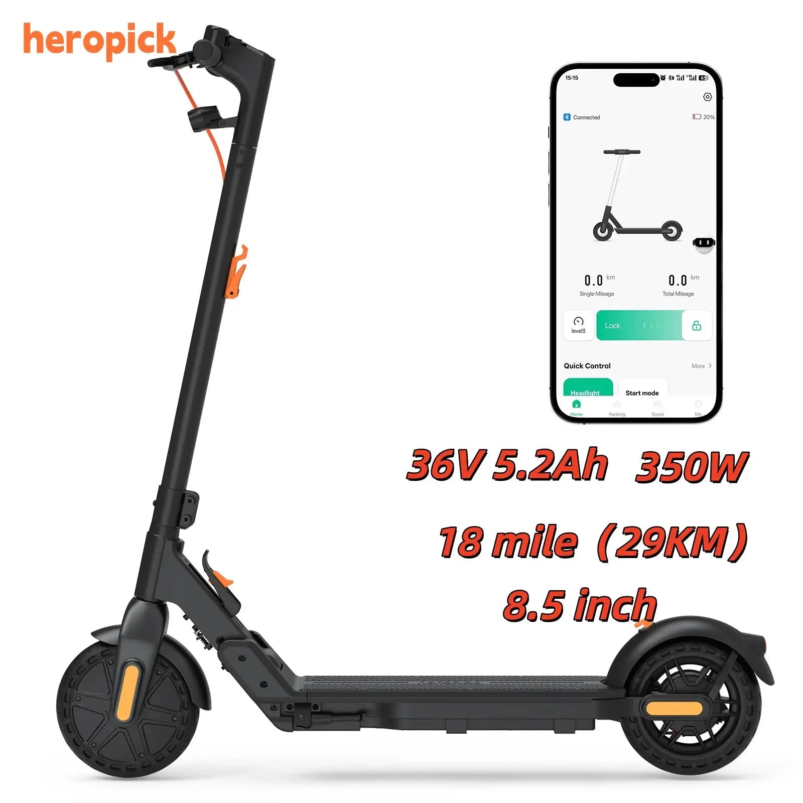 C8 Adult Electric Scooter 350W 19mph Max Speed 8.5 Inch Tire Foldable E Scooters 16 Miles Max 36V 5.2AH US Stock Fast Delivery by Beastly Survival Outlet
