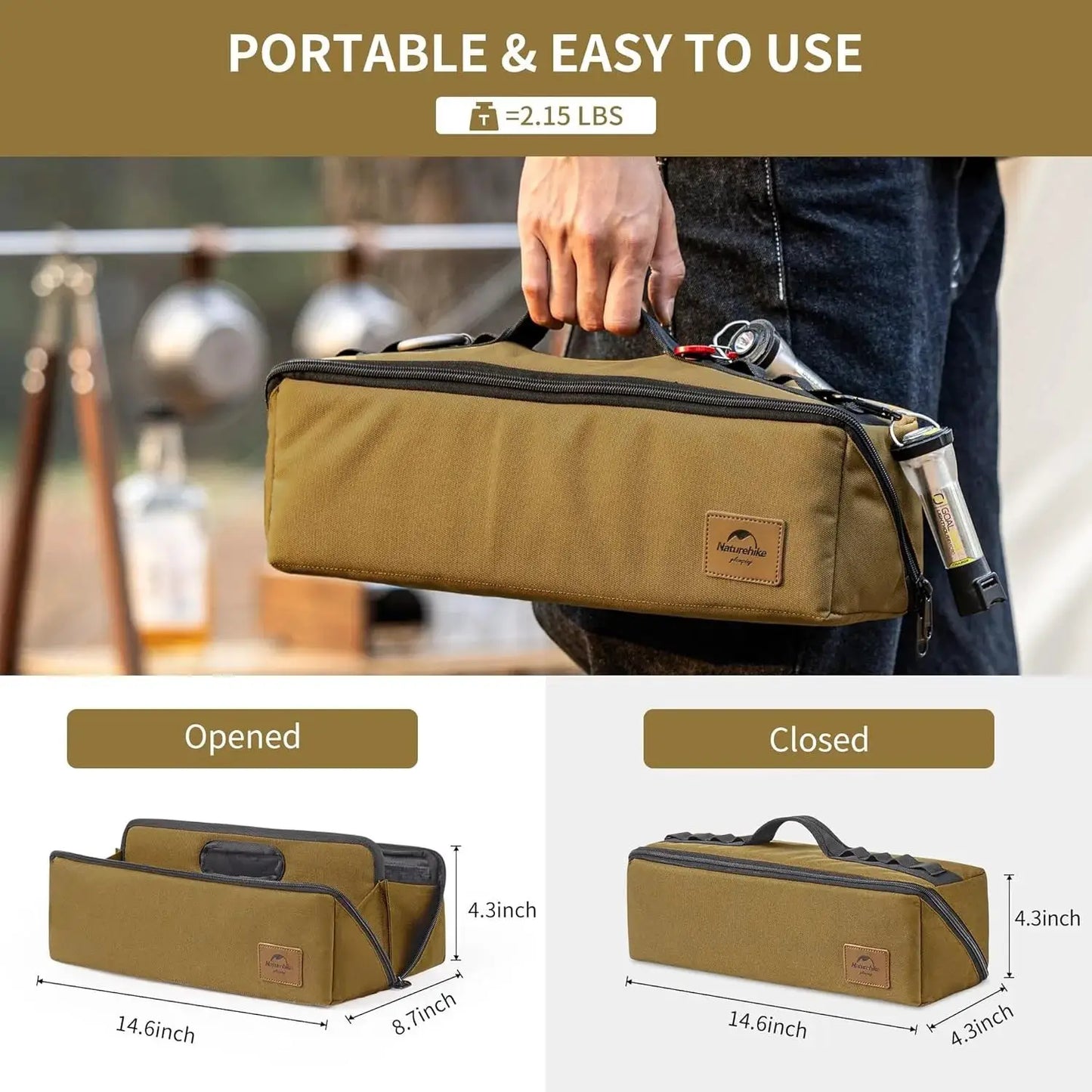 Naturehike Camping Tool Bag Large Capacity Folding Multifunctional Tool Storage Bag OutdoorWork Accessoires Tool Box by Beastly Survival Outlet