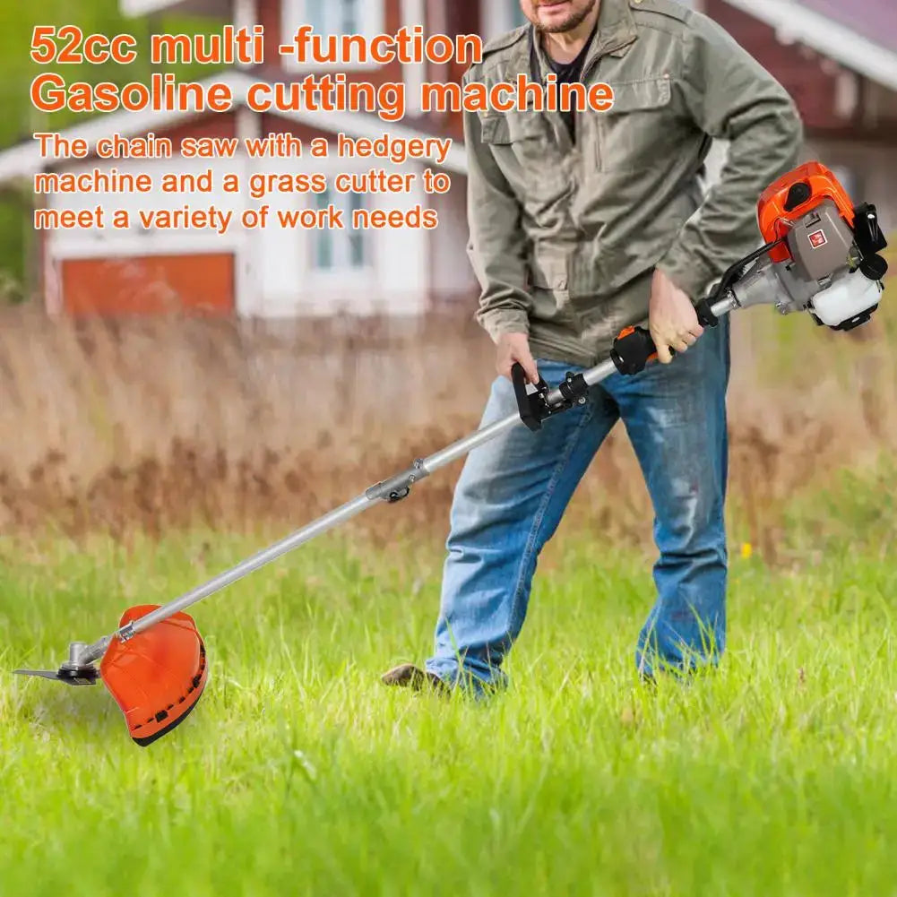 Multifunctional 5 In 1 Lawn Mower, 2-Stroke Gas Weed Trimmer, Cordless Hedge Trimmer, Telescopic Chainsaw Hedge Pruner Weeder by Beastly Survival Outlet