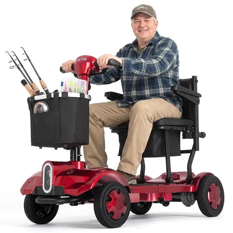 Folding Mobility Scooter for Seniors, 270W 4‑Wheel Electric Mobility Scooter, 10 Miles Range, Portable Travel Wheelchair Scooter for Adults Elderly by Beastly Survival Outlet Folding Mobility Scooter for Seniors, 270W 4‑Wheel Electric Mobility Scooter, 10 Miles Range, Portable Travel Wheelchair Scooter for Adults Elderly Beastly Survival Outlet
