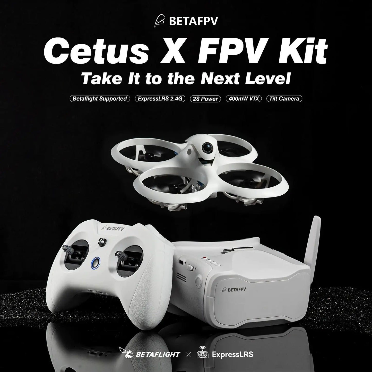 BETAFPV Cetus X FPV Kit Racing Drone 3 Radio Transmitter VR03 FPV Goggles C04 RC Quadcopter Mini Drone Toys as Gift by Beastly Survival Outlet