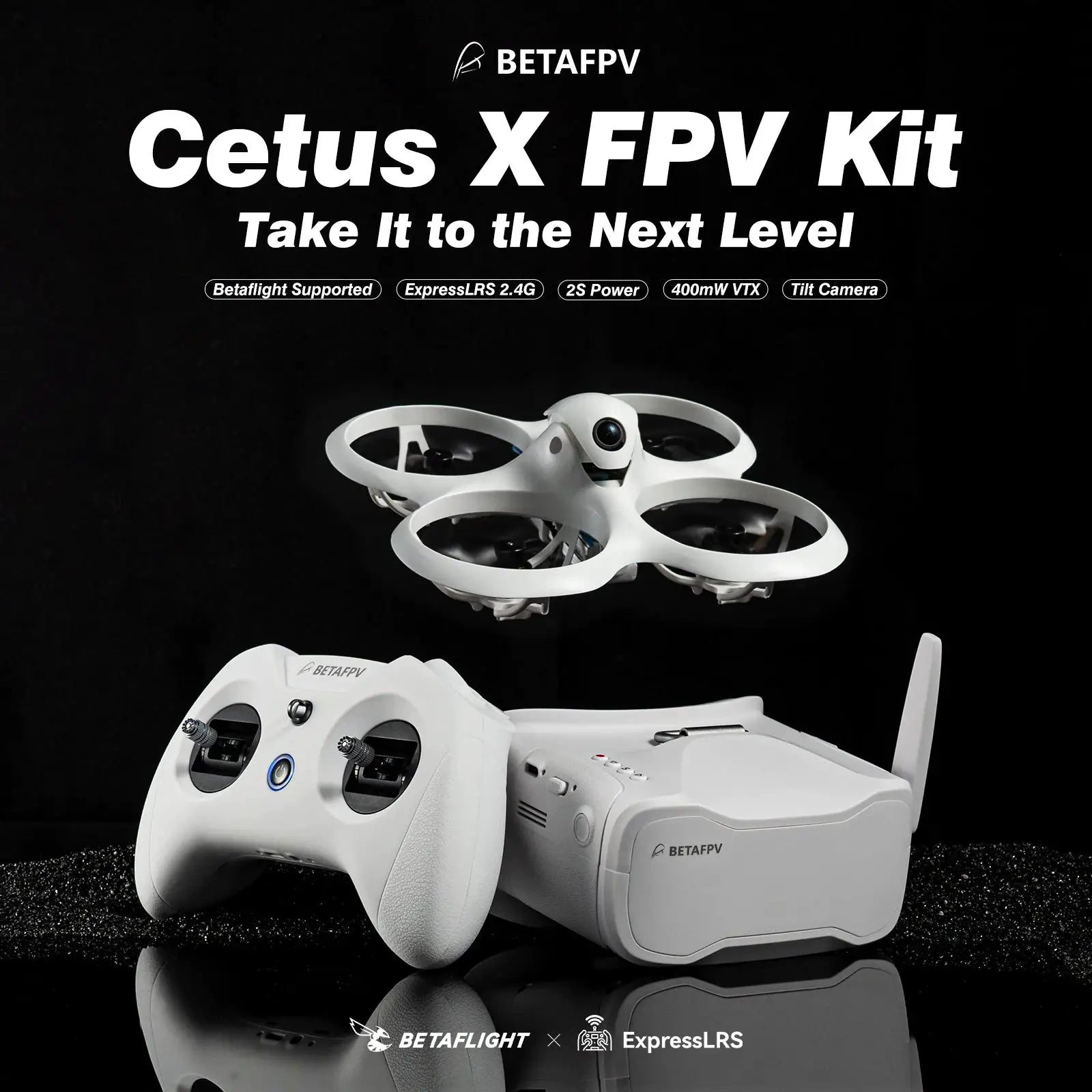 BETAFPV Cetus X FPV Kit Racing Drone 3 Radio Transmitter VR03 FPV Goggles C04 RC Quadcopter Mini Drone Toys as Gift by Beastly Survival Outlet
